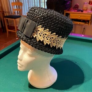 Antique Woman’s Pillbox style Hat 8 inch by “union”, made in the USA